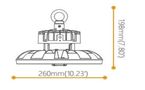 Светодиодный светильник Sapphire, 100W, 230Vac, 15000lm, 4000K, IP65, IK08, чёрный, 1-10V с затемнением FK-ID100-110N-FSA