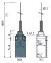 Galinės padėties jungiklis su spyruokle plieniniu antgaliu FM 521-M2K23, Pizzato FM-521-M2K23 8018851300141