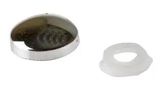 PLASTIC DOMED COVER CAPS  CHROME PK25 25PDT5