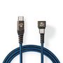 USB Cable | USB 2.0 | USB-C™ Male | USB-C™ Male | 480 Mbps | Gold Plated | 1.00 m | Round | Braided / Nylon | Black / Blue | Cover Window Box GCTB60700BK10 5412810327164