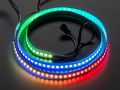 LED juosta 5V 43.2W/m WS2812 144 LED/m RGB IC skaitmeninė nehermetinė IP20 HM-144-RGB-IC-IP20