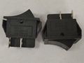 Jungiklis klavišinis, ON-OFF, fiks, 4k. 16A/250Vac, 22.1x30mm, DPST, juodas KE/BI/2F/6A