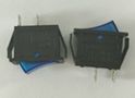 Jungiklis klavišinis, ON-OFF, fiks, 2k. 16A/250Vac, 28x10.5mm, SPST, mėlynas KE/MI/2F/B