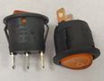 Jungiklis klavišinis, ON-OFF, fiks, 3k. 10A/14Vdc, Ø19.8mm, SPST, apvalus, geltonas, švieč., LED 14V DC KE/RO/LI/14/Y