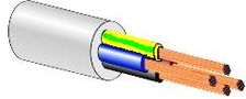 Cable OMYp 5x1.5mm²; round; stranded; Cu; PVC; white; 300V L5/1.5DI/W/LIET