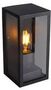 WALL LAMP E27 MATT BLACK-CLEAR GLASS VT-837 8517