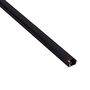 Profilis aliuminis juodas LED juostoms, su juodu dangteliu, paviršinis LINE MINI 3m LINEM-B-3M-B
