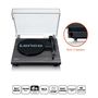 Wood turntable with built-in speakers black LS-10BK