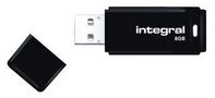 USB FLASH DRIVE 2.0 BLACK 8GB INFD8GBBLKNRP