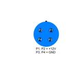 Maitinimo kištukas 4 pin, kabelinis lituojamas DC/CX-MDP-402-4P