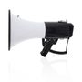 Megaphone | Maximum range: 1500 m | Maximum Volume control: 120 dB | Detachable Microphone | Built-in siren | Bluetooth® | Recording function | USB playback | Shoulder strap | Black / White MEPH250WT 5412810455522