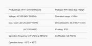 Smart Wi-Fi switch module with TRIAC dimmer, 1 gang, 230Vac, 3A, TUYA / Smart Life N-DMS01 6976037360698