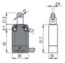 Galinės padėties jungiklis su ratuku NF B110BB-DN2, Pizzato NF-B110BB-DN2 8018851149221