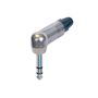 3 pole right-angle 1/4" professional phone plug, nickel contacts, nickel shell NTR-NP3RX 7613187000768