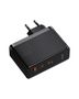 Sieninis įkroviklis GaN5 Pro 160W USB + 2xUSB-C QC4+ PD3.1 su USB-C 1m laidu, juodas P10110825113-00 6932172635046