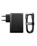 Sieninis įkroviklis GaN5 Pro 160W USB + 2xUSB-C QC4+ PD3.1 su USB-C 1m laidu, juodas P10110825113-00 6932172635046