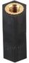 HEX THREADED SPACER, NYLON66, BLACK D01491