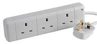 EXTENSION LEAD 3 GANG WHITE 10M 9338-10M