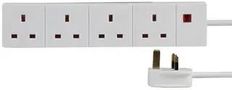 EXTENSION LEAD 4 GANG WHITE 3M 9988N-3M