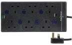 EXTENSION LEAD 6 GANG SURGE BLACK 28165S-1.35M-BLK