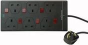 EXTENSION LEAD 6G SURGE SWITCHED BLK 2M 2816NSP-2MBAG (BLK)