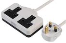 SOCKET RUBBER 2 GANG 13A WHITE 15M 0139W-15M