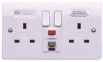 2G 13A RCD SOCKET 30MA PASSIVE K6233WHI