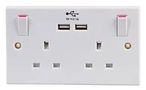 SWITCHED SOCKET, 2-GANG, 13A, 250V 2213U