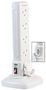 EXTENSION TOWER 10G SWTCH SURGE, USB WHT 2710SU