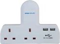 ADAPTOR TWO WAY WITH TWO USB PORTS 2358U