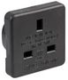 TRAVEL ADAPTOR UK TO US BLACK, PK2 1518C BLK TWIN