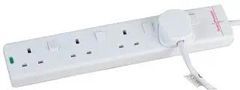 EXTENSION LEAD SURGE SWITCHED 4G WHT 1M 2814NS(1N) 1M