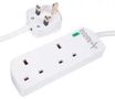 EXTENSION LEAD 2 GANG SURGE WHITE 10M PELB1951