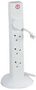 EXTENSION TOWER 8 GANG SURGE WHT USB 2M PEL00132