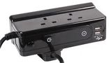 DESKTOP EXTENSION 4 GANG WITH USB BLK 1M PEL01262