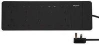 EXTENSION LEAD 10 GANG 10M BLACK PELB2007.