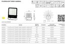 LED floodlight PRIME, 230Vac, 100W, 14 000lm, 140lm/W, CCT 3000K 4000K 5000, IP66, 120° 202764 5905378202764