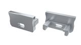 Aklė profiliui LUMINES A, pilka, su skyle PROF-As-EDCAP-WH 5901854772394