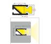 LED profilio HI8 dangtelis, baltas, 1m, TOPMET PROF-C1-MILK1
