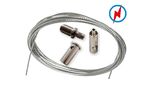 LED profilių pakabinimo troselis, laidus elektros srovei, 1250mm, 0.5mm2, LUMINES PROF-WIRE-1250EL 5901854770987