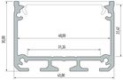 Profilis aliuminis anoduotas LED juostoms, 2.02m, platus ILEDO, LUMINES PROF-ILEDO-2Ms 5901854777672