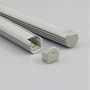 Anodized aluminum profile for LED strips, round type, length 2m PROF-SR18-2M