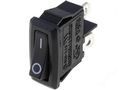 Rocker switch; ON-OFF, fixed, 2pins. 3A/250Vac, 19.4x7mm SPST, black R13-243A-02