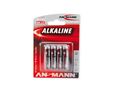 Щелочная батарейка LR03 (AAA) 1.5V 1250mAh ANSMANN (блистер 4внт) R3A/ANS-BL4 4013674005512