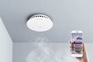 Smart ZigBee indoor wireless smoke alarm single unit with siren, 2 x AAA, white, WOOX R7049 8435606701273