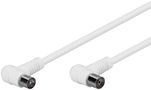 Coaxial antenna cable 5m coax.male - female angled , white RF-5/KK 4040849115226