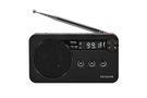 Radijo imtuvas FM įkraunamas su USB/microSD/3.5mm lizdu, juodas RS-77PLL/BK