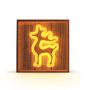 Neon Wood Frame LED DEER warm white, 5V USB / 3xAA, FLNW01 Forever Light RTV100425 5900495268518