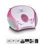 Boombox with CD player FM radio and stickers Pink SCD-24PK KIDS