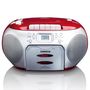 Portable FM Radio CD Cassette player Red SCD-420RD 8711902035091